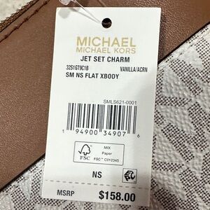 Michael Kors Vanilla and Brown Crossbody